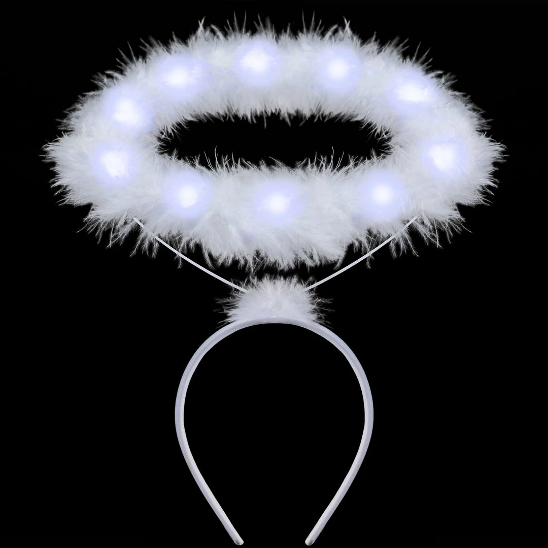 Spooktacular Creations Headwear White LED Angel Halo Headband Cosplay Kit Role Play Accessories, 3 Pack 4 Spooktacular Creations Headwear White LED Angel Halo Headband Cosplay Kit Role Play Accessories, 3 Pack
