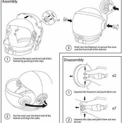 Spooktacular Creations Astronaut Helmet With Movable Visor - Child Child Costumes 7 Spooktacular Creations Astronaut Helmet With Movable Visor - Child Child Costumes