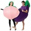 Spooktacular Creations Peach And Eggplant Couple Inflatable Costume - Adult Matching Costumes
