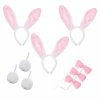 Spooktacular Creations White Bunny Cosplay Accessories Set, 3 Pack Headwear 2 Spooktacular Creations White Bunny Cosplay Accessories Set, 3 Pack Headwear