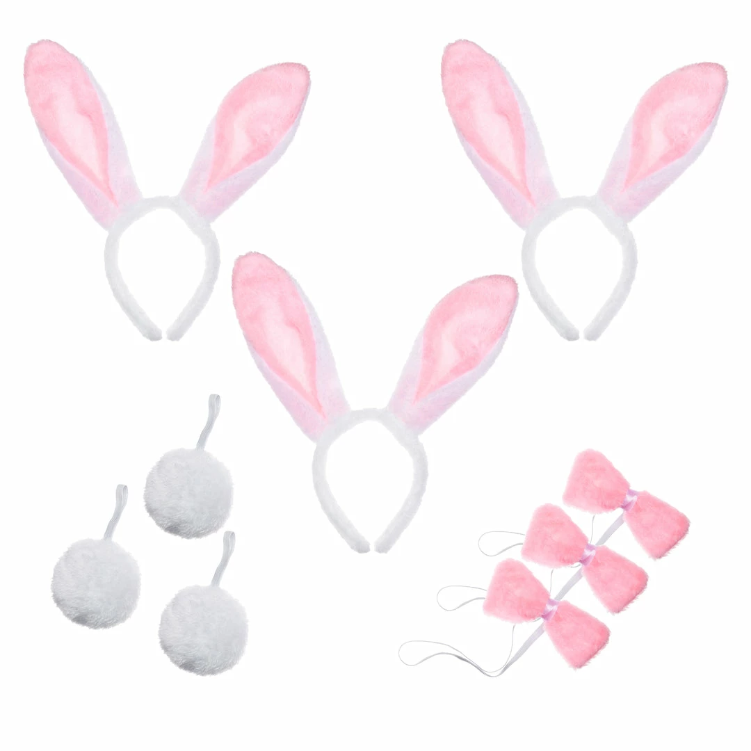 Spooktacular Creations White Bunny Cosplay Accessories Set, 3 Pack Headwear 3 Spooktacular Creations White Bunny Cosplay Accessories Set, 3 Pack Headwear