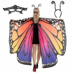 Spooktacular Creations Props Rainbow 2 Butterfly Wings Costume - Adult