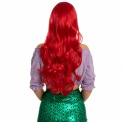 Spooktacular Creations Women Long Red Curly Wig Cosplay Role Play- Adult