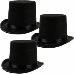 Spooktacular Creations Top Hats For Role Play Cosplay , 3 Pcs