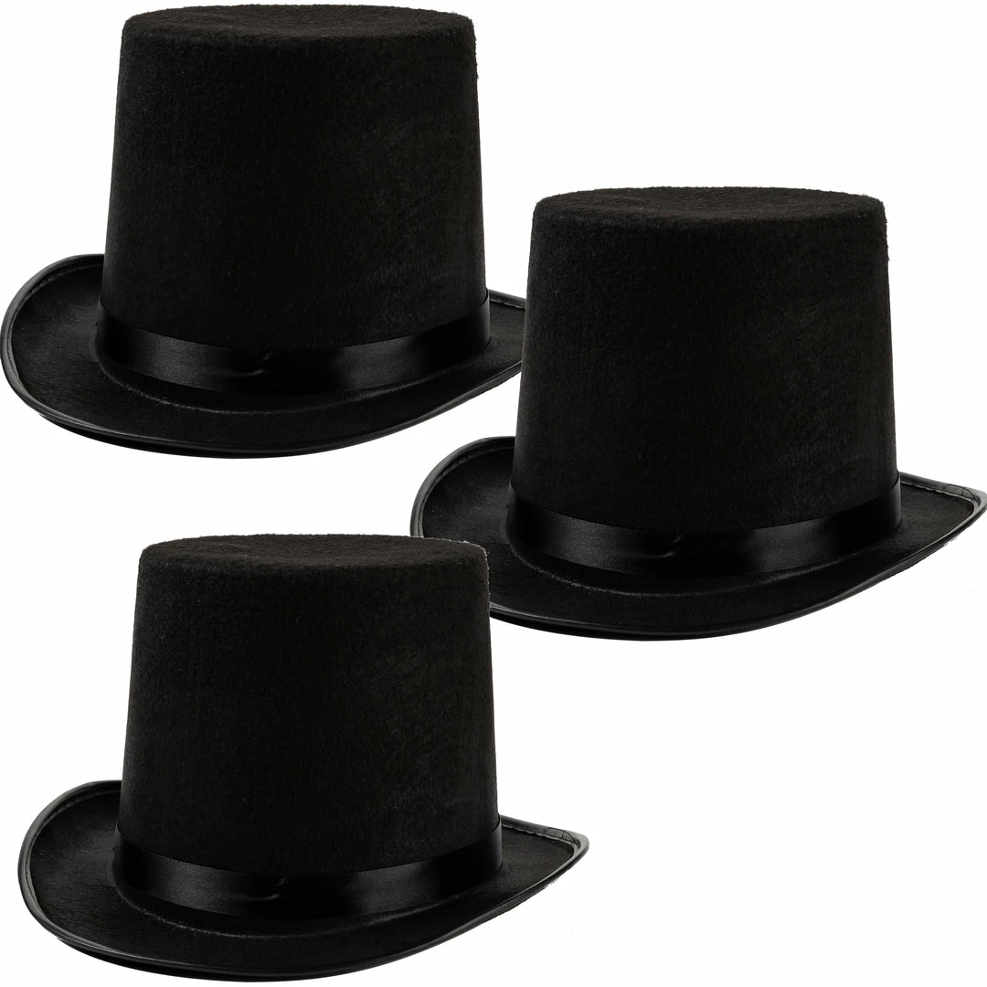 Spooktacular Creations Top Hats For Role Play Cosplay , 3 Pcs 3 Spooktacular Creations Top Hats For Role Play Cosplay , 3 Pcs