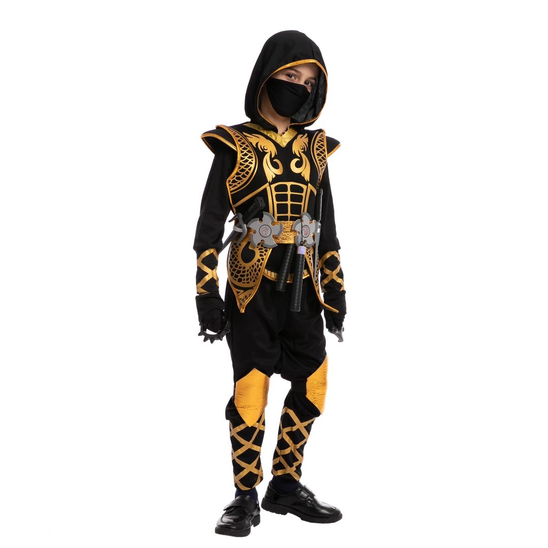 Spooktacular Creations Golden Ninja Costume For Role Play Cosplay- Child 4 Spooktacular Creations Golden Ninja Costume For Role Play Cosplay- Child