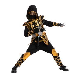 Spooktacular Creations Golden Ninja Costume For Role Play Cosplay- Child 8 Spooktacular Creations Golden Ninja Costume For Role Play Cosplay- Child