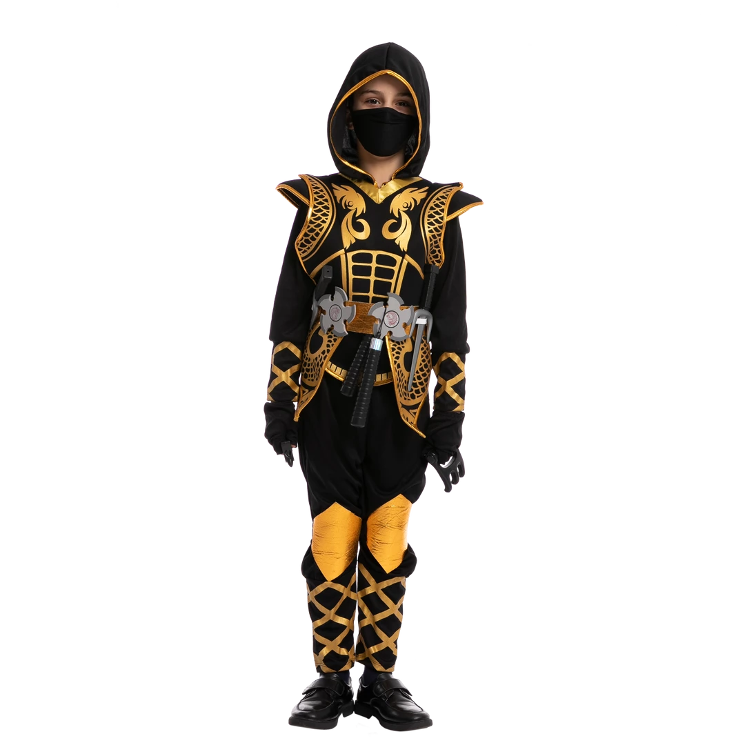 Spooktacular Creations Golden Ninja Costume For Role Play Cosplay- Child 6 Spooktacular Creations Golden Ninja Costume For Role Play Cosplay- Child