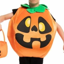 Spooktacular Creations Child Costumes Pumpkin Costume With Basket - Child