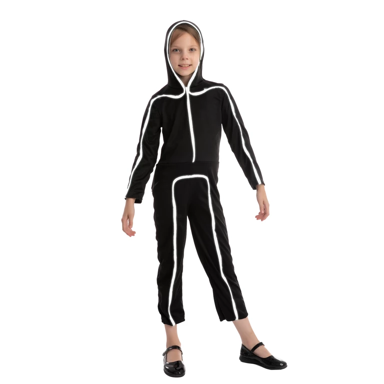 Spooktacular Creations Classic Costumes LED Stickman Costume LED Stick Figure Costume - Child 6 Spooktacular Creations Classic Costumes LED Stickman Costume LED Stick Figure Costume - Child