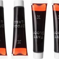 Spooktacular Creations 1oz Fake Vampire Blood Tube Cosplay Makeup, 4 Packs