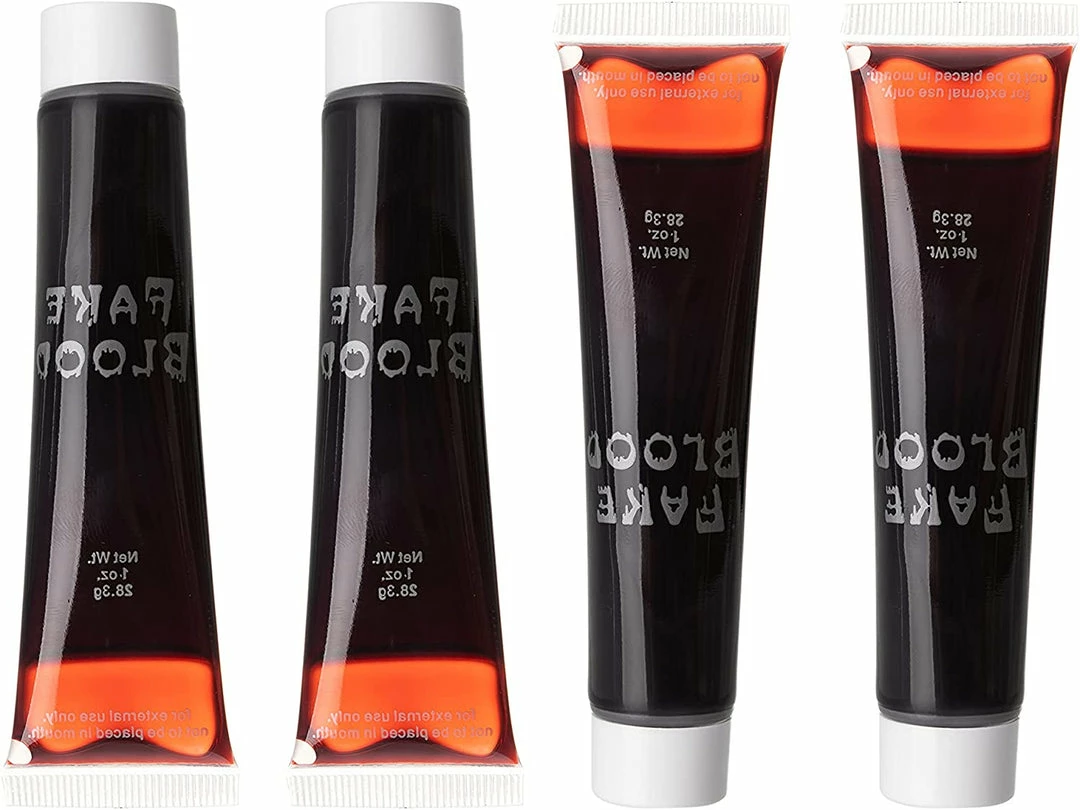 Spooktacular Creations 1oz Fake Vampire Blood Tube Cosplay Makeup, 4 Packs 3 Spooktacular Creations 1oz Fake Vampire Blood Tube Cosplay Makeup, 4 Packs