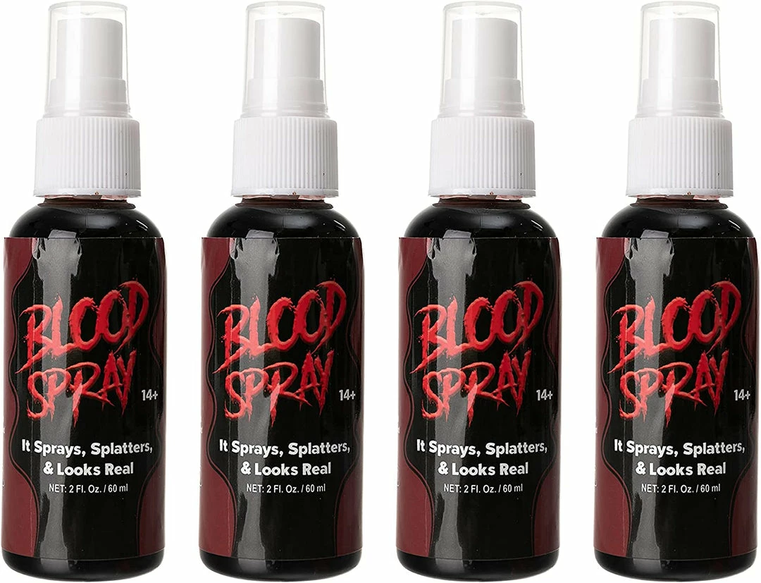 Spooktacular Creations 2oz Vampire Spray Fake Blood Cosplay Makeup, 4 Packs 3 Spooktacular Creations 2oz Vampire Spray Fake Blood Cosplay Makeup, 4 Packs