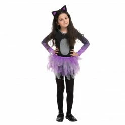 Spooktacular Creations Purple Black Tutu Cat Costume Cosplay - Child