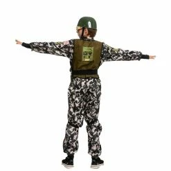 Spooktacular Creations Camo Trooper Costume For Role Play Cosplay- Child