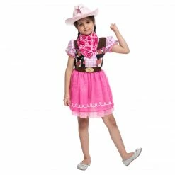 Spooktacular Creations Child Costumes Pink Cowgirl Costume For Role Play Cosplay- Girls