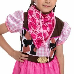 Spooktacular Creations Child Costumes Pink Cowgirl Costume For Role Play Cosplay- Girls