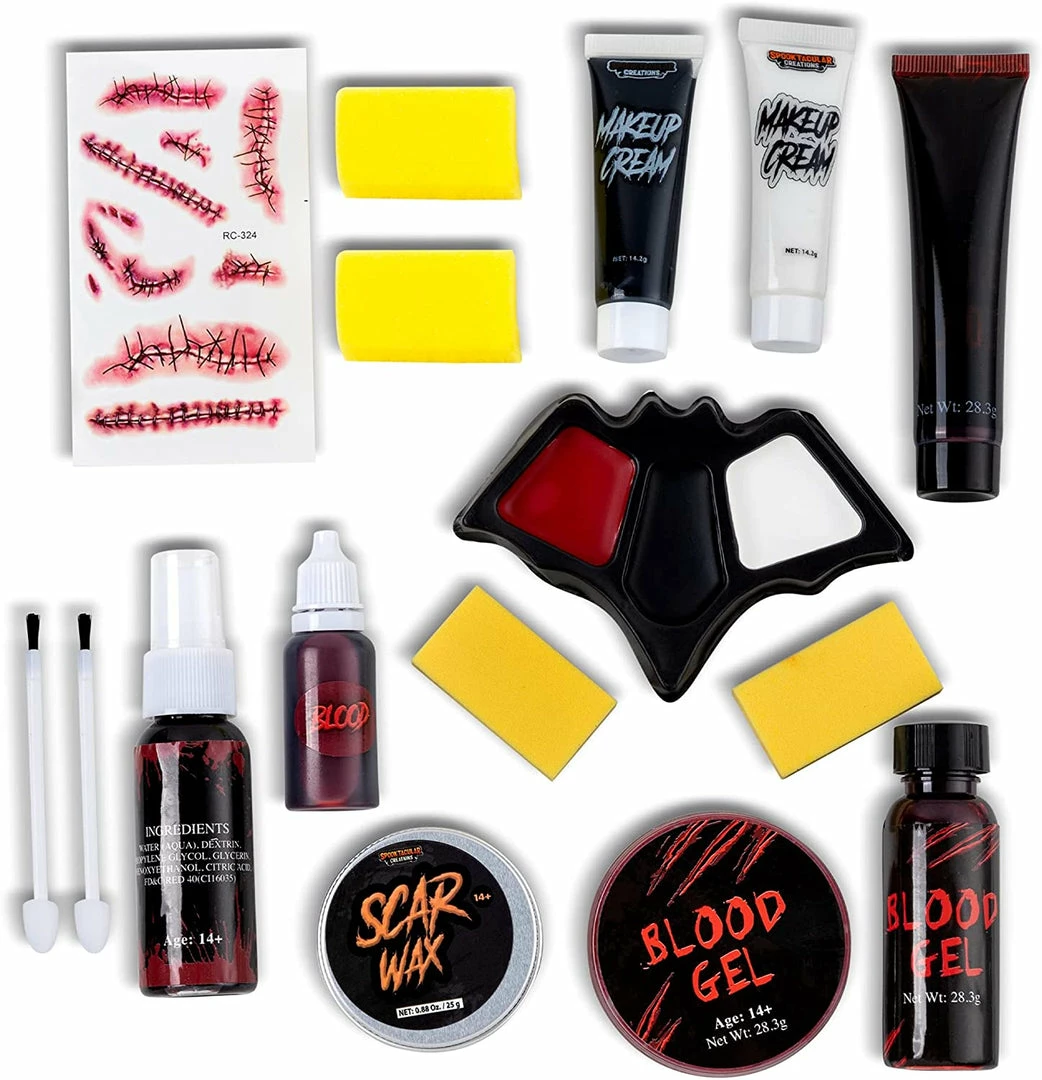 Spooktacular Creations Makeup & Blood Family Cosplay Makeup Kit 4 Spooktacular Creations Makeup & Blood Family Cosplay Makeup Kit