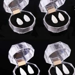 Spooktacular Creations Makeup & Blood Vampire Fangs False Teeth Cosplay Kit , 6 Pcs