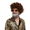 Spooktacular Creations Brown Afro Wig With Beard - Adult Adult Costumes 1 Spooktacular Creations Brown Afro Wig With Beard - Adult Adult Costumes