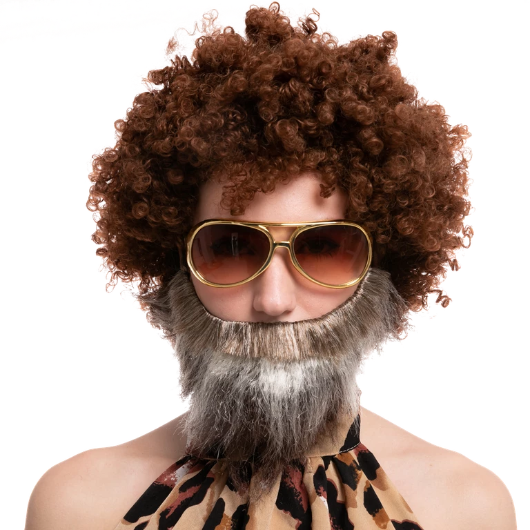 Spooktacular Creations Brown Afro Wig With Beard - Adult Adult Costumes 5 Spooktacular Creations Brown Afro Wig With Beard - Adult Adult Costumes