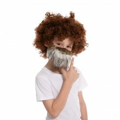 Spooktacular Creations Brown Afro Wig And Beard Wigs