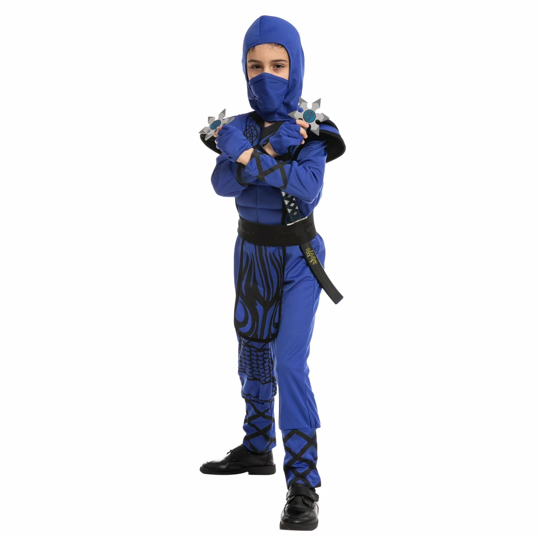 Spooktacular Creations Dragon Scales Blue Ninja Costume Cosplay- Child 3 Spooktacular Creations Dragon Scales Blue Ninja Costume Cosplay- Child
