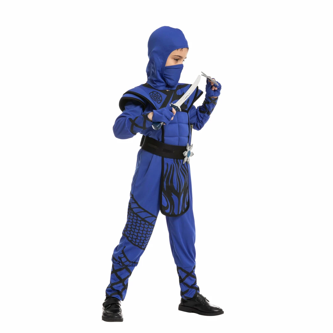 Spooktacular Creations Dragon Scales Blue Ninja Costume Cosplay- Child 4 Spooktacular Creations Dragon Scales Blue Ninja Costume Cosplay- Child