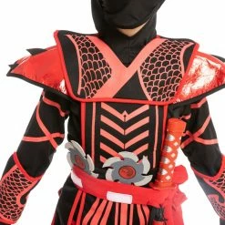 Spooktacular Creations Ninja Warrior Red/Black Costume Cosplay- Child Classic Costumes