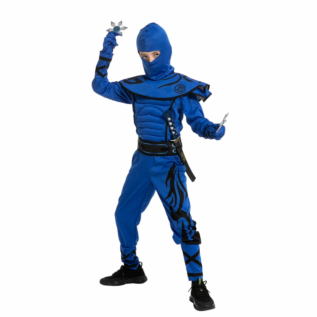 Spooktacular Creations Child Costumes Blue Kung Fu Ninja Costume Cosplay- Child 3 Spooktacular Creations Child Costumes Blue Kung Fu Ninja Costume Cosplay- Child