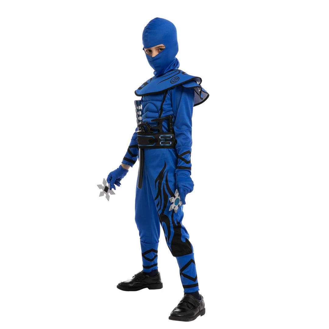 Spooktacular Creations Child Costumes Blue Kung Fu Ninja Costume Cosplay- Child 4 Spooktacular Creations Child Costumes Blue Kung Fu Ninja Costume Cosplay- Child