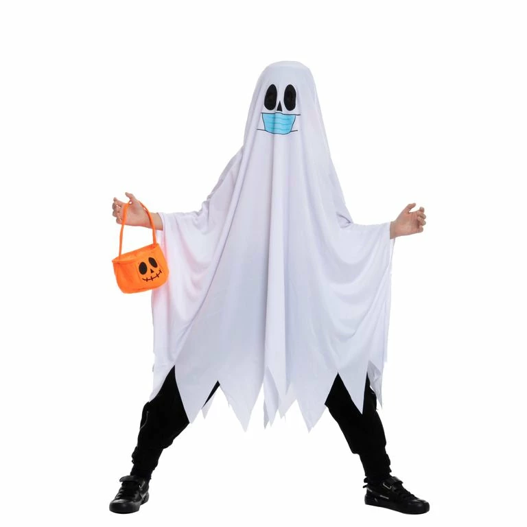 Spooktacular Creations Ghost Costume With Mask & Pumpkin Bucket Cosplay- Child 3 Spooktacular Creations Ghost Costume With Mask & Pumpkin Bucket Cosplay- Child