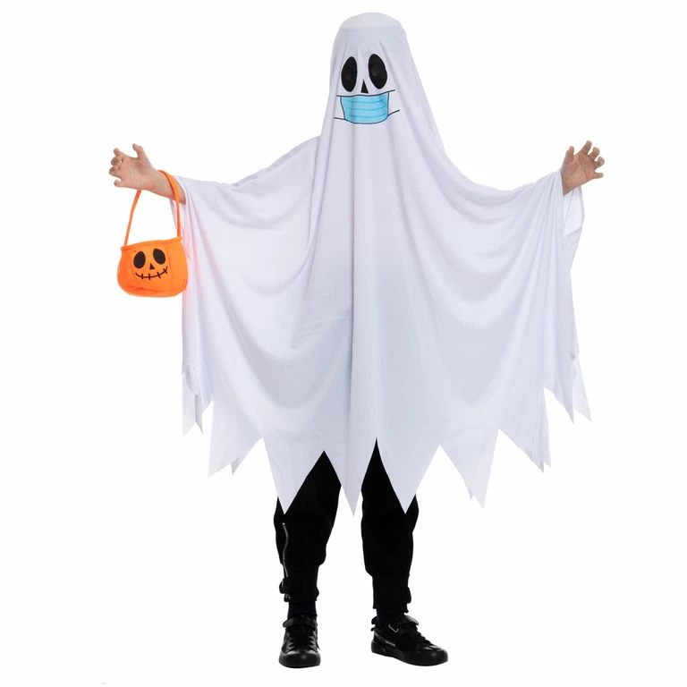 Spooktacular Creations Ghost Costume With Mask & Pumpkin Bucket Cosplay- Child 6 Spooktacular Creations Ghost Costume With Mask & Pumpkin Bucket Cosplay- Child