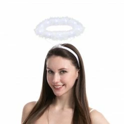 Spooktacular Creations Headwear White LED Angel Halo Headband Cosplay Kit Role Play Accessories