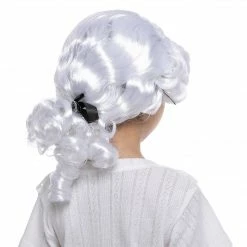 Spooktacular Creations Wigs White Colonial George Washington Wig For Role Play Cosplay - Child
