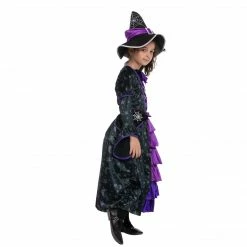 Spooktacular Creations Purple Witch Costume With Stars And Moon Skirt Design - Child Classic Costumes