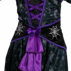 Spooktacular Creations Purple Witch Costume With Stars And Moon Skirt Design - Child Classic Costumes