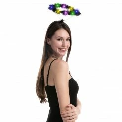 Spooktacular Creations Black LED Angel Halo Headbands, 3 Pack