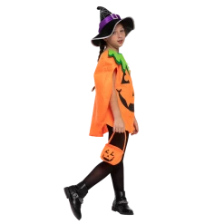 Spooktacular Creations Child Costumes Pumpkin Costume With Witch Hat & Basket - Child
