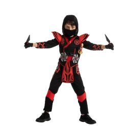 Spooktacular Creations Red Ninja Costume For Boys Cosplay - Child
