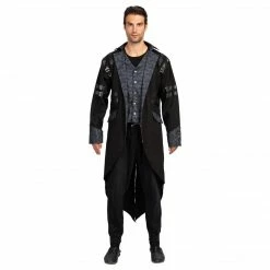 Spooktacular Creations Gothic Steampunk Vintage Tailcoat Victorian Adventurer Costume For Men Cosplay Historical Costumes