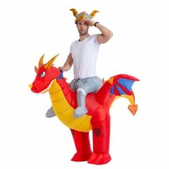Spooktacular Creations Animal Costumes Inflatable Ride-On Fire Dragon Costume - Adult
