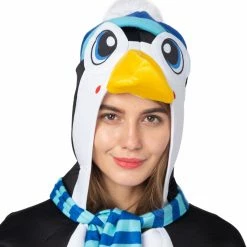 Spooktacular Creations Animal Costumes Penguin Animal Onesie Pajama Costume - Adult