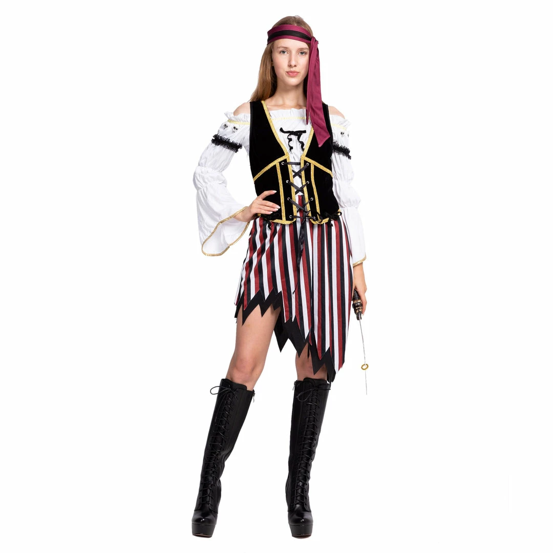 Spooktacular Creations High Seas Pirate Wench Captain Costume For Women Cosplay - Adult Adult Costumes 3 Spooktacular Creations High Seas Pirate Wench Captain Costume For Women Cosplay - Adult Adult Costumes