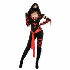 Spooktacular Creations Classic Costumes Women Ninja Long Pants Costume Cosplay