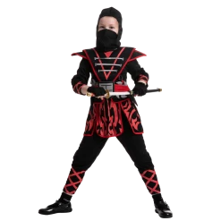 Spooktacular Creations Samurai Red Ninja Costume For Girls Cosplay- Child