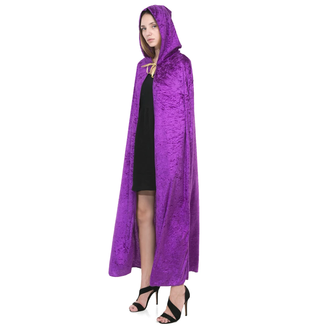 Spooktacular Creations Scary Costumes Hooded Velvet Cloak Cape Costume Cosplay - Adult 4 Spooktacular Creations Scary Costumes Hooded Velvet Cloak Cape Costume Cosplay - Adult
