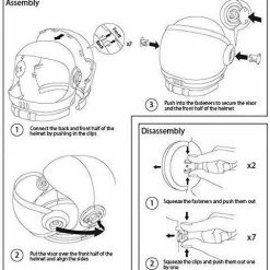 Spooktacular Creations Orange Astronaut Helmet With Movable Visor Cosplay - Child