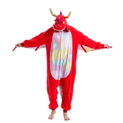 Spooktacular Creations Red Dragon Animal Onesies Costume Cosplay- Adult Animal Costumes 5 Spooktacular Creations Red Dragon Animal Onesies Costume Cosplay- Adult Animal Costumes