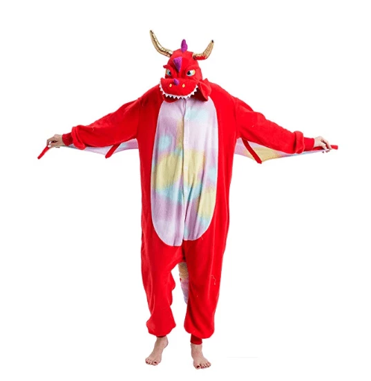 Spooktacular Creations Red Dragon Animal Onesies Costume Cosplay- Adult Animal Costumes 4 Spooktacular Creations Red Dragon Animal Onesies Costume Cosplay- Adult Animal Costumes